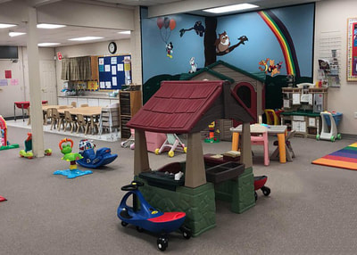 Children's indoor playground at the Prince Township Early ON learning center.