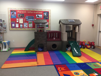 Children's indoor playground at the Prince Township Early ON learning center.