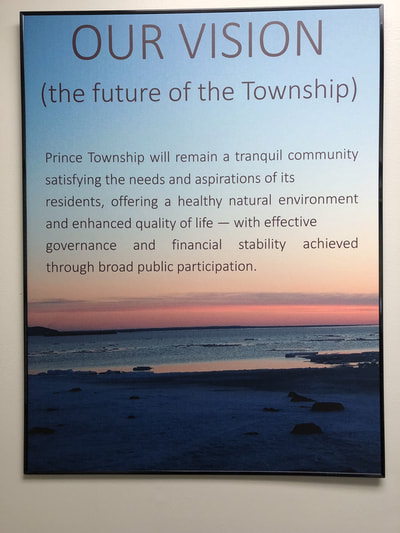 Community and Environmental sign at Prince Township Municipal Office.