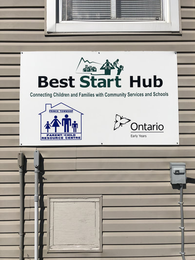 Best Start Hub sign at Prince Township Municipal Office.
